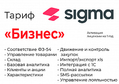 Активация лицензии ПО Sigma сроком на 1 год тариф "Бизнес" в Перми
