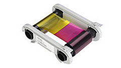 Полноцветная лента (YMCFKO) с УФ панелью на 500 оттисков с чистящим роликом  в Перми